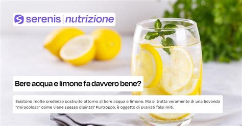 schema dei benefici dell'acqua e limone