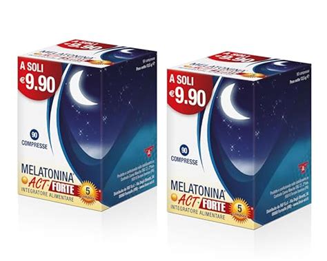 Confezioni di integratori di melatonina