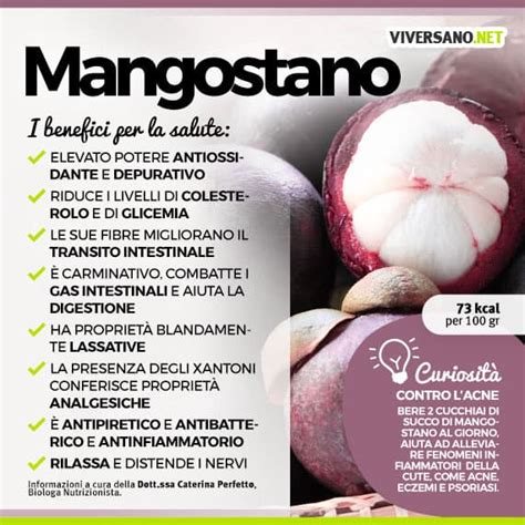 Schema delle proprietà antiossidanti del mangostano