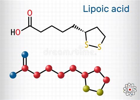 Struttura chimica dell'acido lipoico