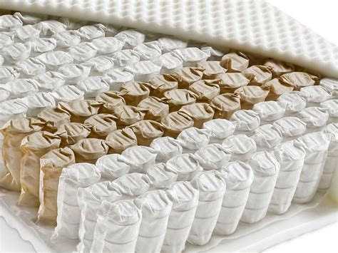Struttura interna di un materasso a molle insacchettate