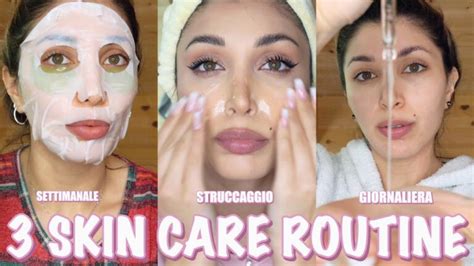 Schema di una semplice routine di skincare