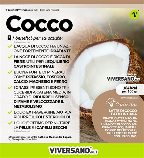 Infografica sui benefici del latte di cocco
