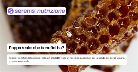 Grafico composizione pappa reale