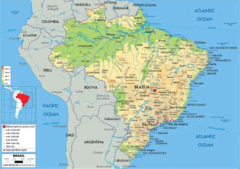 Mappa dei territori indigeni in Brasile