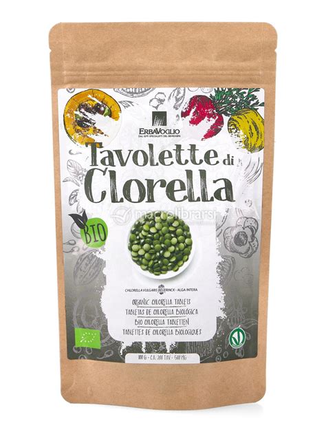 Imballaggio ecologico di integratori a base di clorella