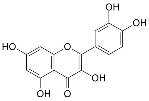 Struttura chimica della Quercetina