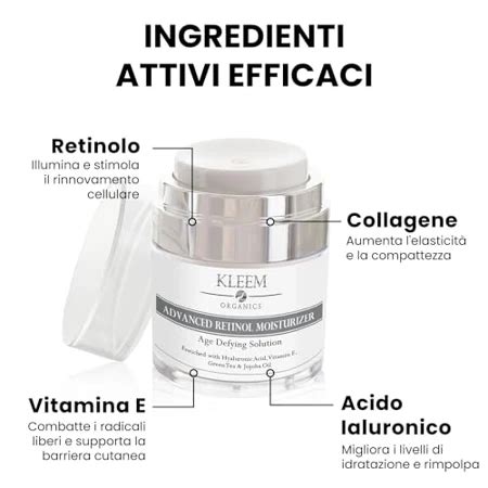 Infografica che mostra la sinergia tra retinolo e acido ialuronico