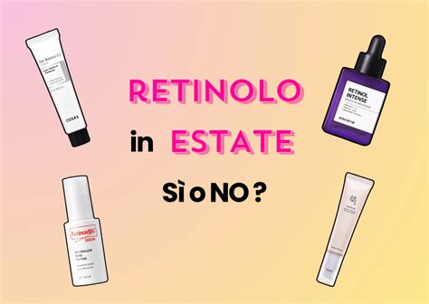 Collage di prodotti skincare contenenti retinolo