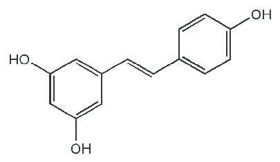 Struttura chimica del trans-resveratrolo
