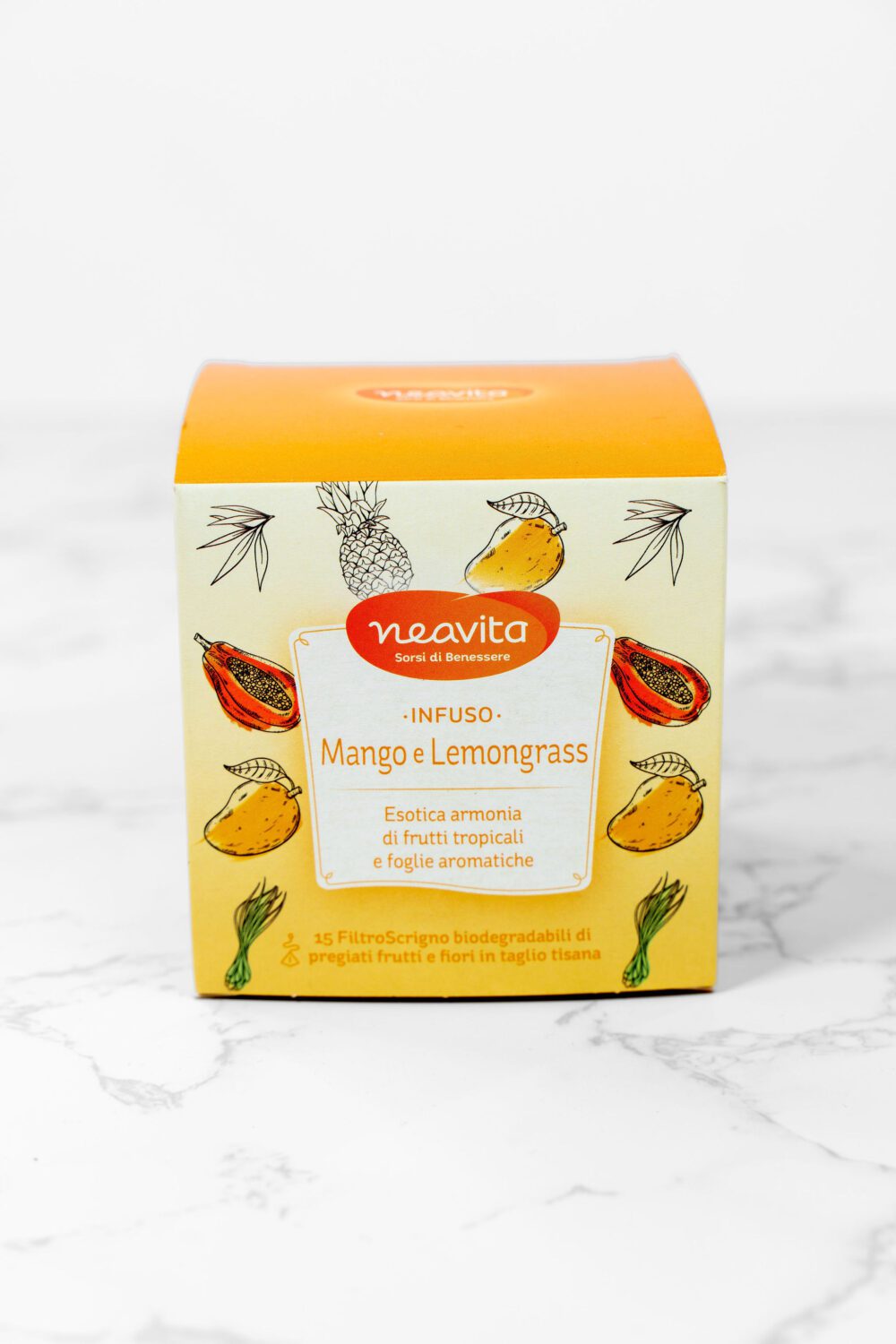 NEAVITA- INFUSO MANGO E LEMONGRASS- 15 filtroscrigno biodegradabili- 52,5 g